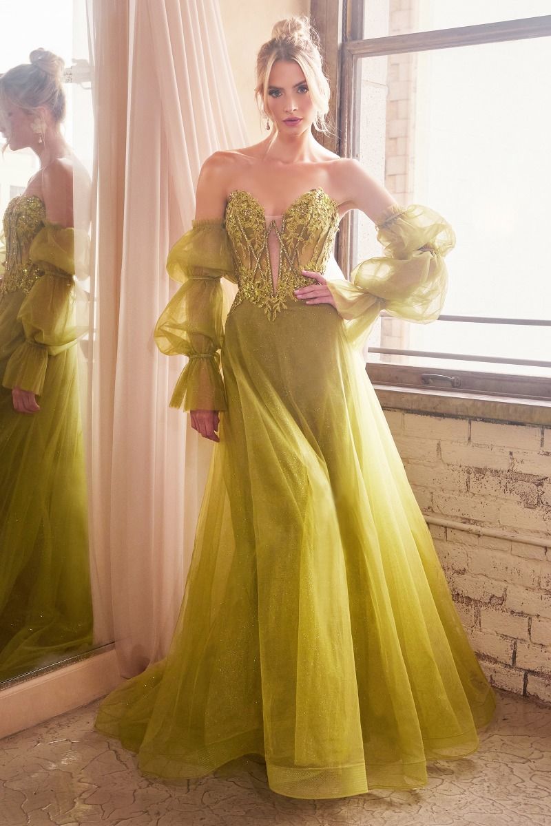 Prom Dresses A Line Formal Long Prom Gown Greenery