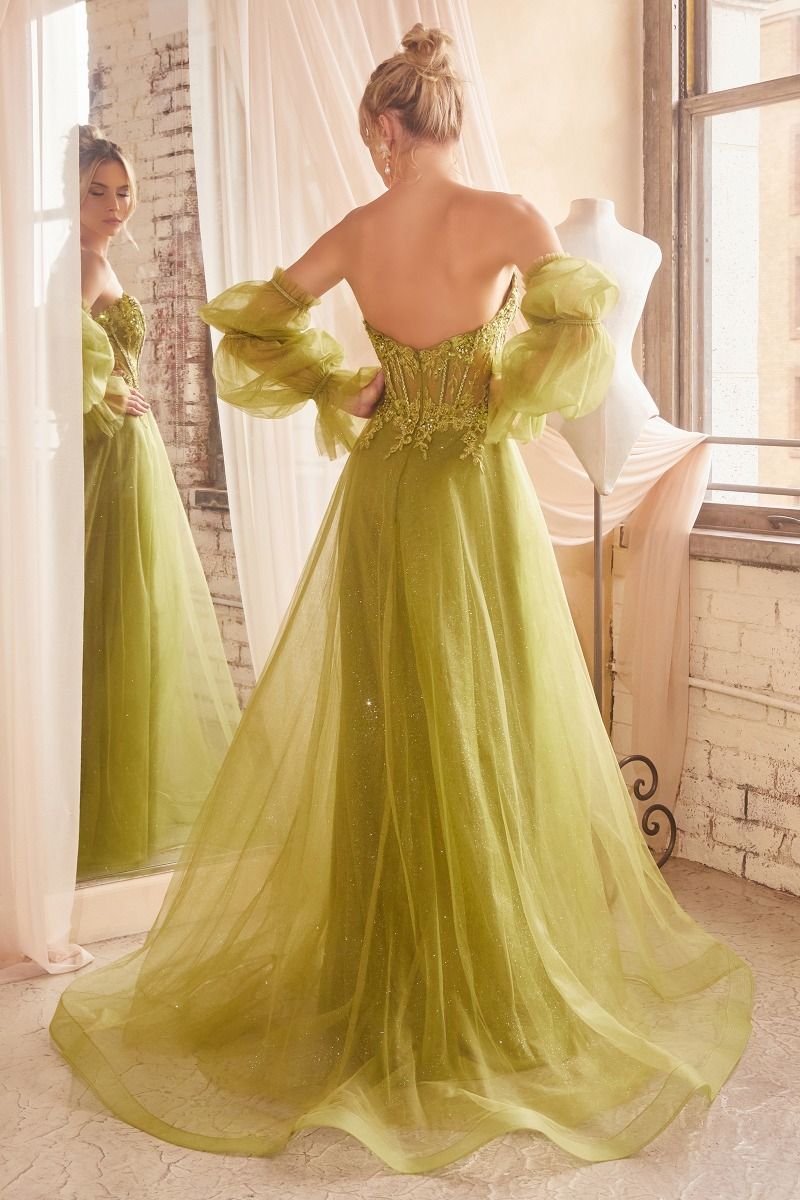 Prom Dresses A Line Formal Long Prom Gown Greenery