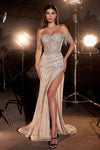 Prom Dresses Long Fringe Beaded Prom Formal Dress Platinum