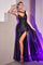 Cinderella Divine S415 Prom Long Fitted Evening Gown Black