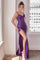 Prom Dresses Long Formal Glitter Satin Mermaid Prom Dress Amethyst