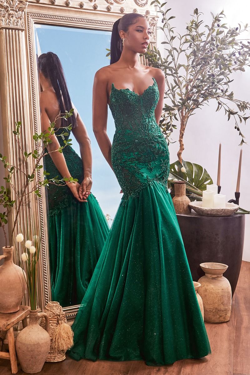 Prom Dresses Mermaid Long Prom Gown Emerald