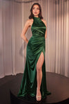 Prom Dresses Long Formal Halter Fitted Prom Dress Deep Emerald