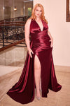 Plus Size Dresses Plus Size Long Formal Prom Gown Burgundy