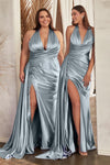 Plus Size Dresses Plus Size Long Formal Prom Gown Dusty Blue