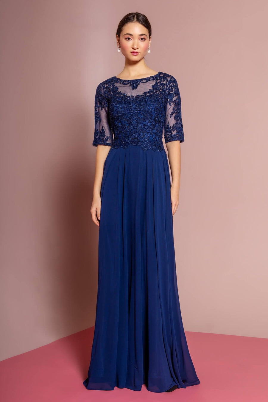 Chiffon Mother of the Bride Long Dress Formal - The Dress Outlet Elizabeth K