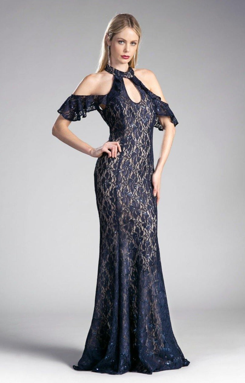 Fitted Long Dress Formal - The Dress Outlet