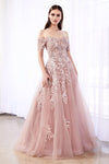 Long Formal Off Shoulder Evening Prom Dress - The Dress Outlet