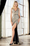 Long Formal Sleeveless Fitted Evening Prom Dress - The Dress Outlet Cinderella Divine