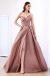 Long Strapless Glitter Ball Gown Prom Dress - The Dress Outlet