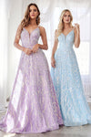 Prom Long Formal Spaghetti Strap Ball Gown - The Dress Outlet Cinderella Divine