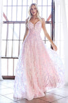 Prom Long Formal Spaghetti Strap Ball Gown - The Dress Outlet Cinderella Divine