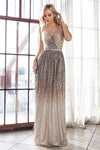 Long Sparkling Prom Dress - The Dress Outlet