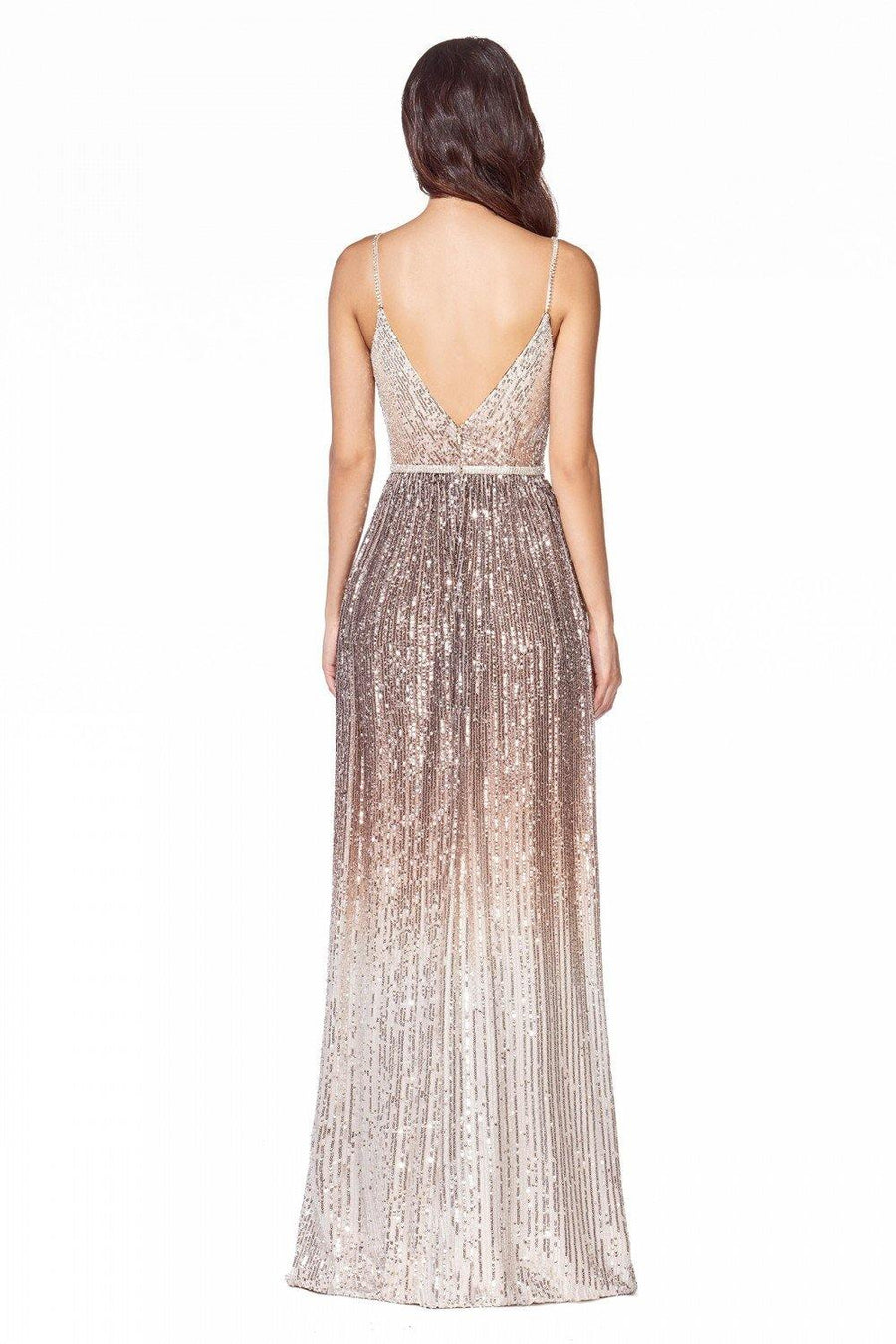 Long Sparkling Prom Dress - The Dress Outlet