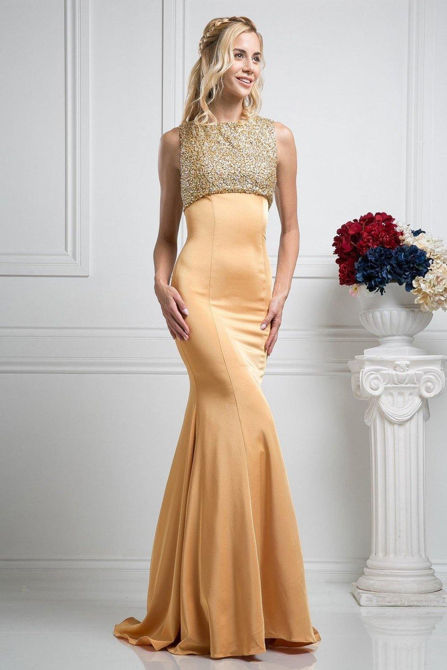 Prom Long Fitted Dress - The Dress Outlet