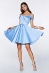 Short Prom Off the Shoulder Homecoming Cocktail Dress - The Dress Outlet Cinderella Divine