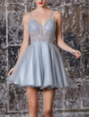 Prom Short Homecoming Beaded Bodice Cocktail Dress - The Dress Outlet Cinderella Divine