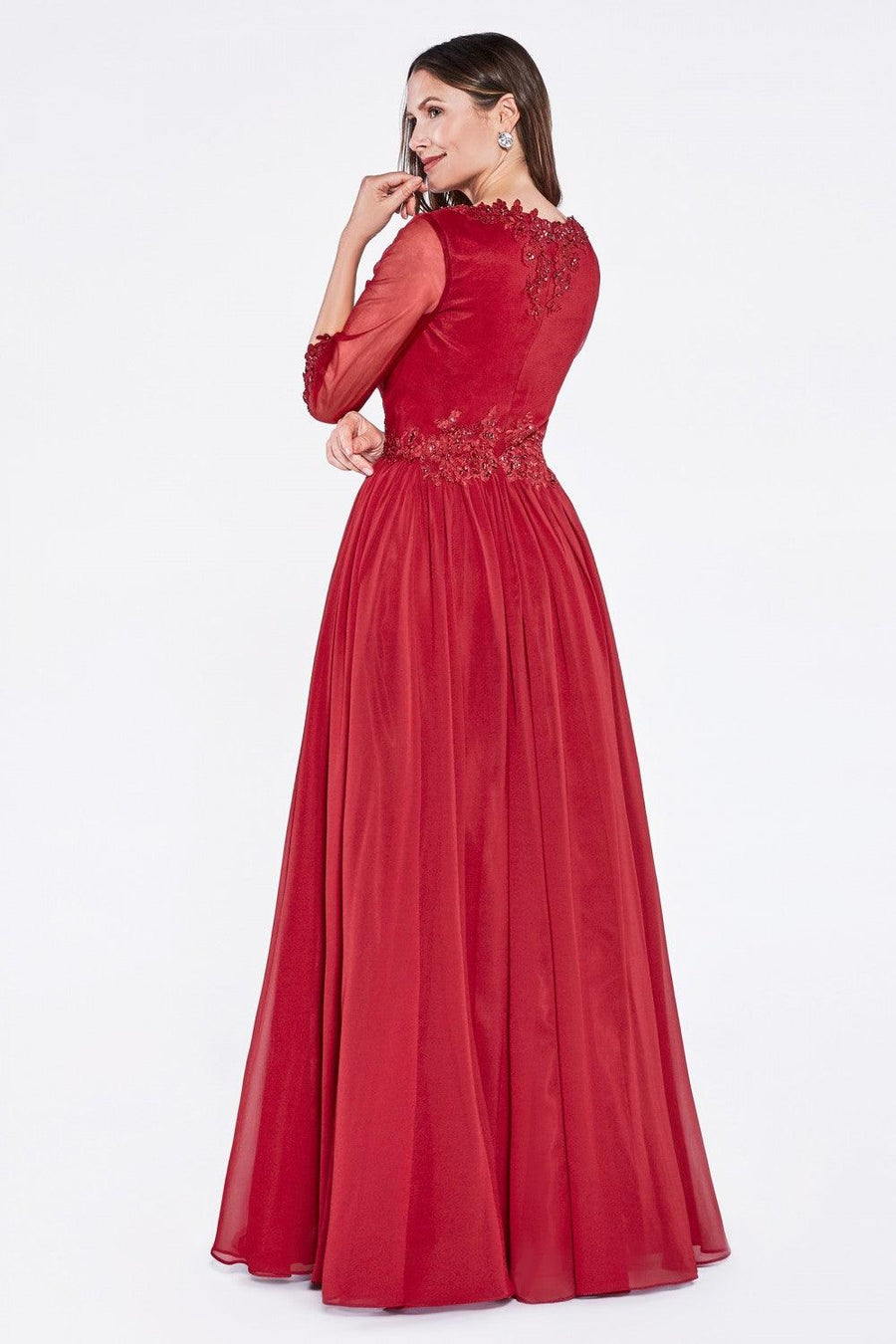 Mother of the Bride Long Dress Formal - The Dress Outlet Cinderella Divine