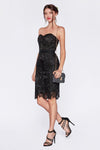 Strapless Short Dress Fitted Cocktail - The Dress Outlet Cinderella Divine