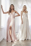 Long Bridesmaids Spaghetti Strap Prom Formal Dress - The Dress Outlet Cinderella Divine