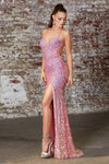 Prom Long Formal Fitted Sequin Evening Dress - The Dress Outlet Cinderella Divine