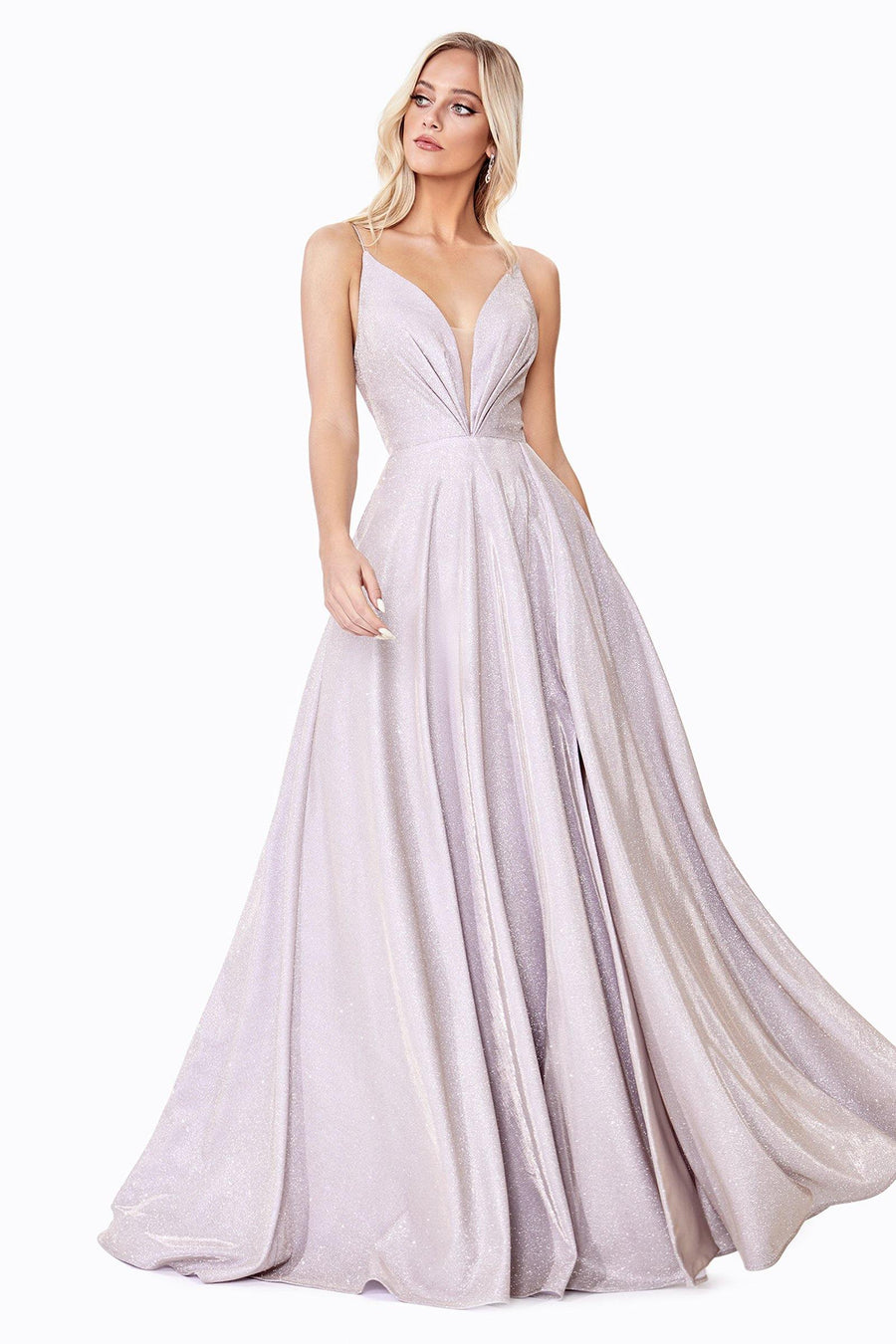 Long Prom Spaghetti Strap Evening Dress - The Dress Outlet Cinderella Divine