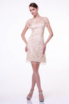 Short Dress Formal Cap Sleeve Cocktail - The Dress Outlet Cinderella Divine