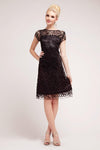 Short Dress Formal Cap Sleeve Cocktail - The Dress Outlet Cinderella Divine