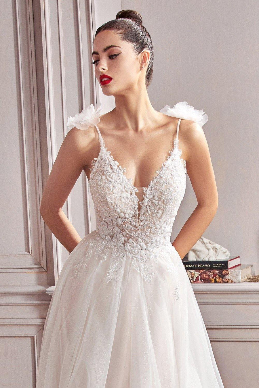 Long A-Line Wedding Dress - The Dress Outlet