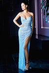 Glamour Long Sexy Fitted Prom Dress - The Dress Outlet