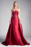 Long Formal Strapless Sweetheart Prom Gown - The Dress Outlet Cinderella Divine