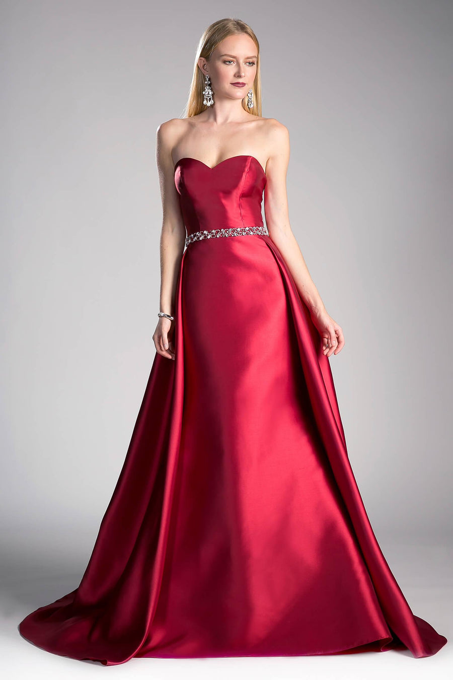 Long Formal Strapless Sweetheart Prom Gown - The Dress Outlet Cinderella Divine