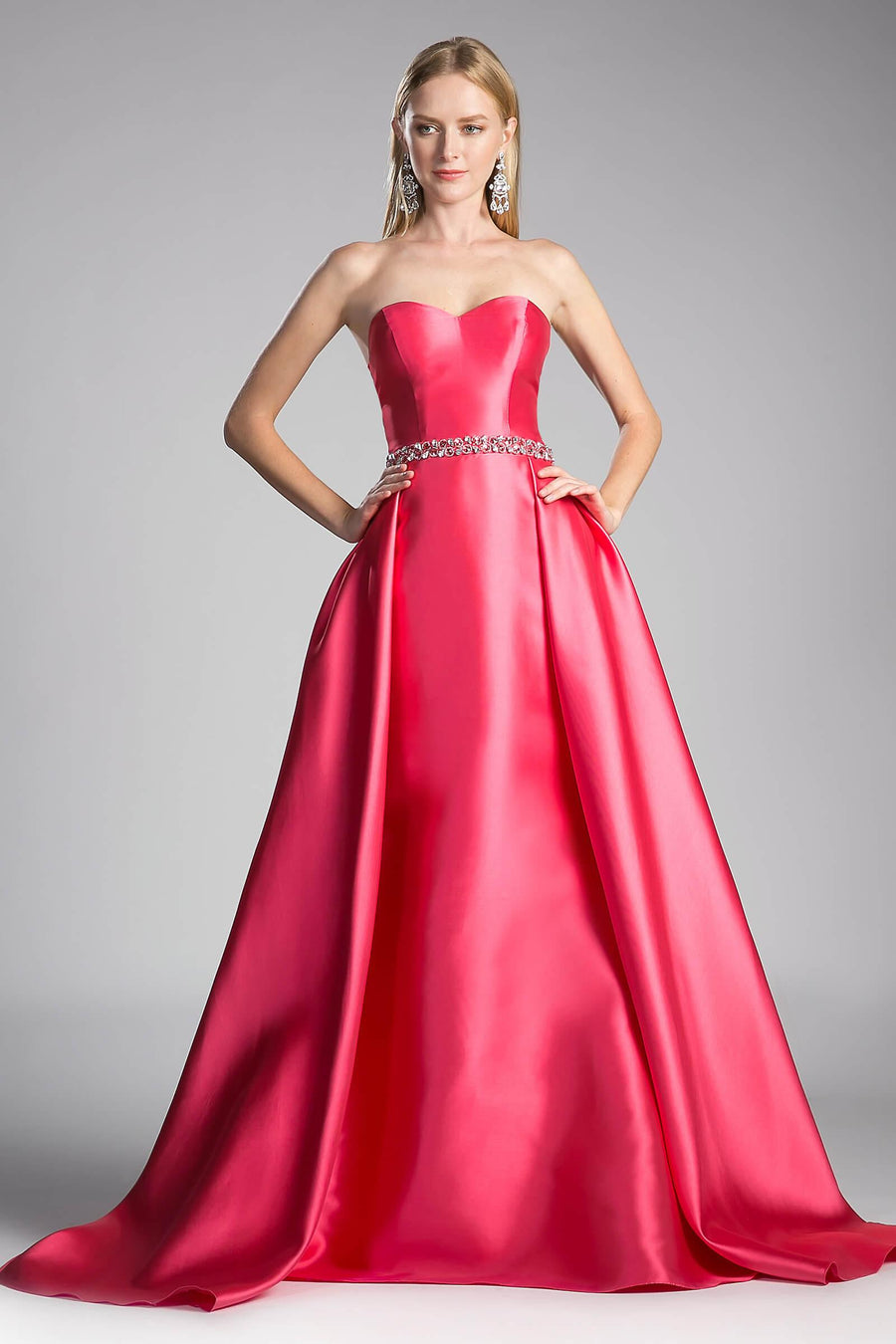 Long Formal Strapless Sweetheart Prom Gown - The Dress Outlet Cinderella Divine