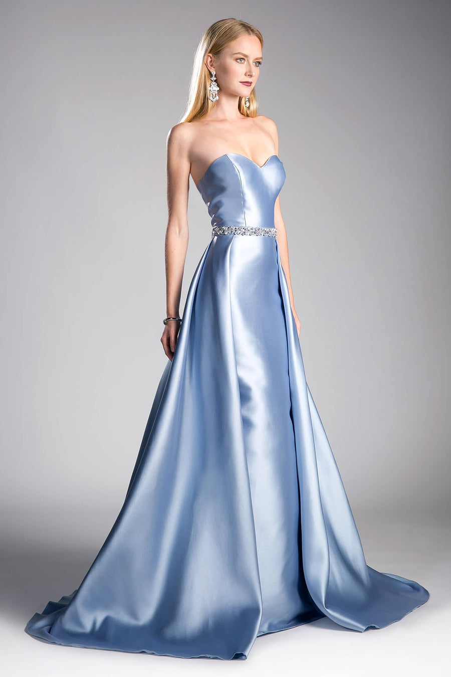 Long Formal Strapless Sweetheart Prom Gown - The Dress Outlet Cinderella Divine