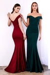 Long Formal Off Shoulder Mermaid Fit Prom Dress - The Dress Outlet