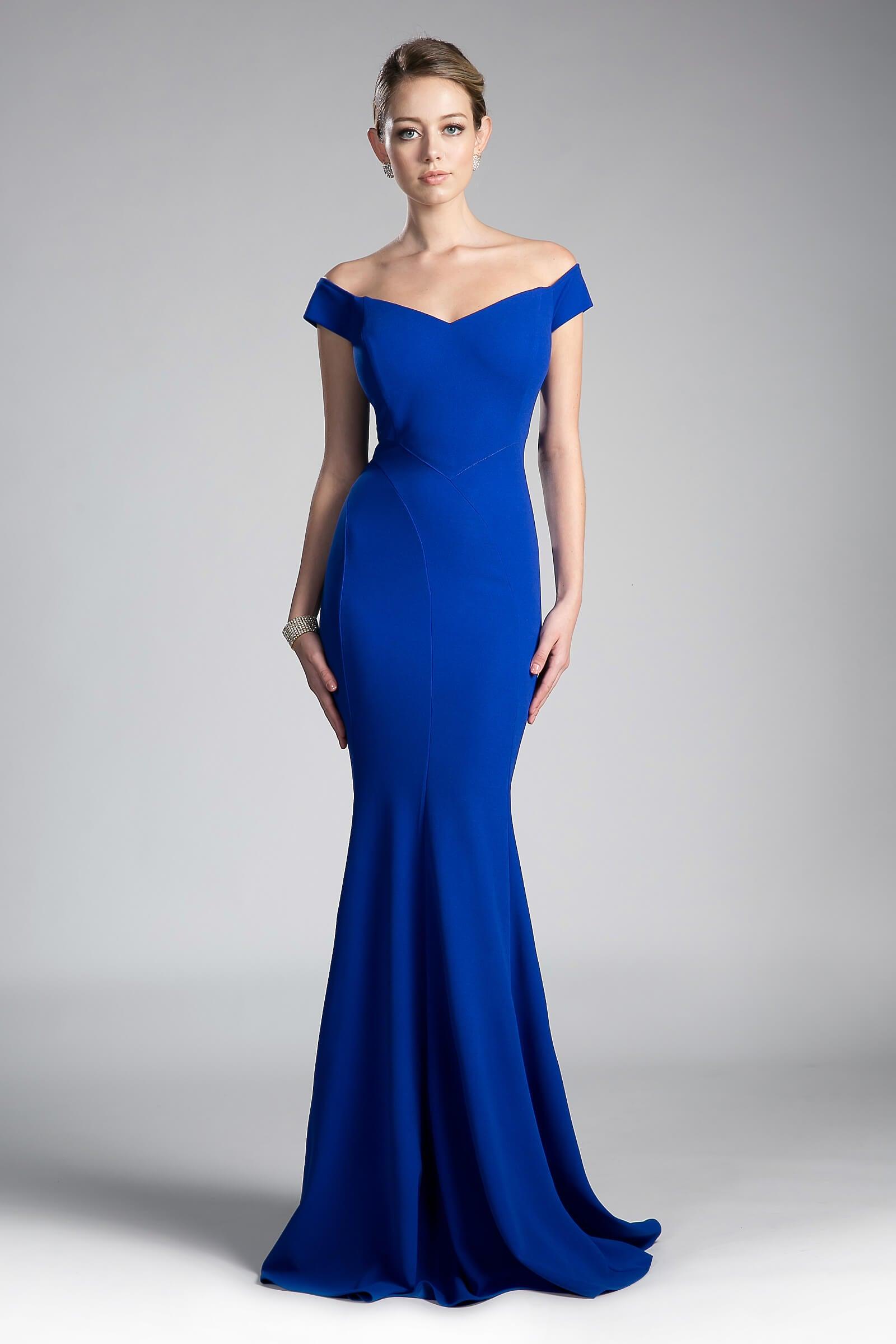 Cinderella Divine CD711 Long Formal Off Shoulder Mermaid Fit Prom Dress ...