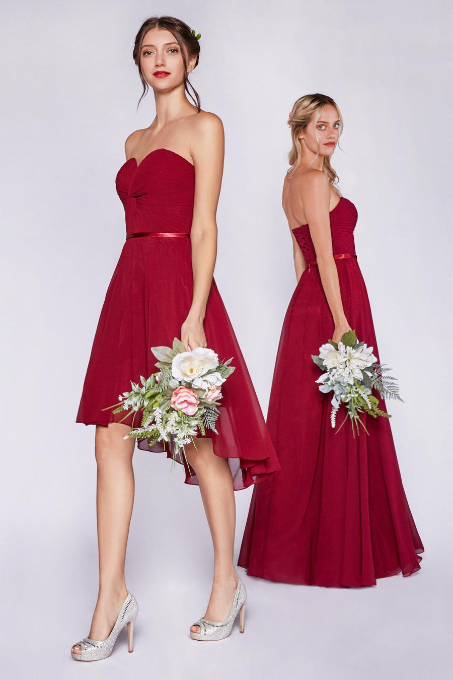 Bridesmaids Long Formal Strapless Prom Dress - The Dress Outlet Cinderella Divine