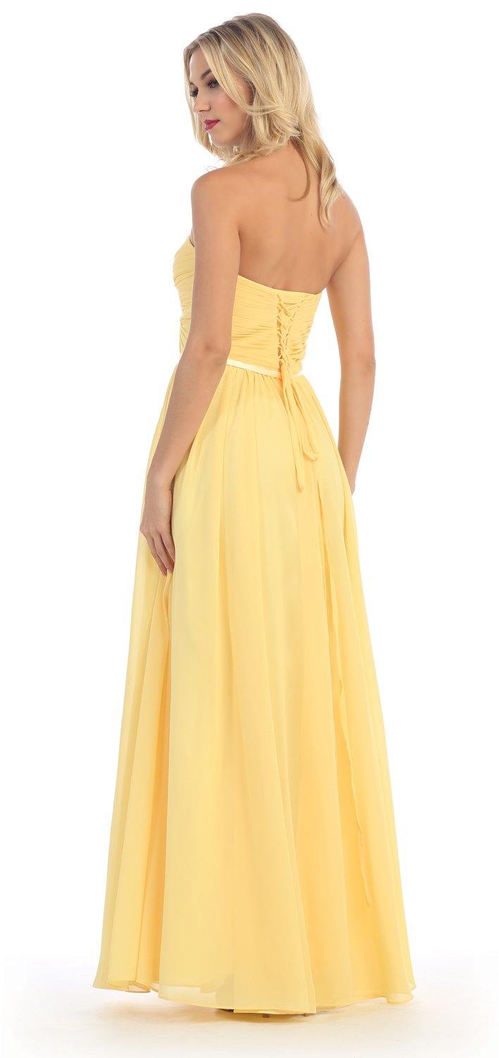 Bridesmaids Long Formal Strapless Prom Dress - The Dress Outlet Cinderella Divine