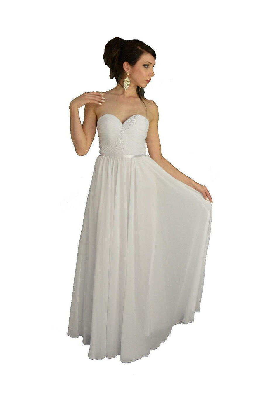 Bridesmaids Long Formal Strapless Prom Dress - The Dress Outlet Cinderella Divine