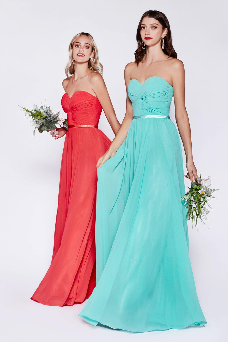 Long Strapless Sweetheart Bridesmaids Prom Dress - The Dress Outlet Cinderella Divine