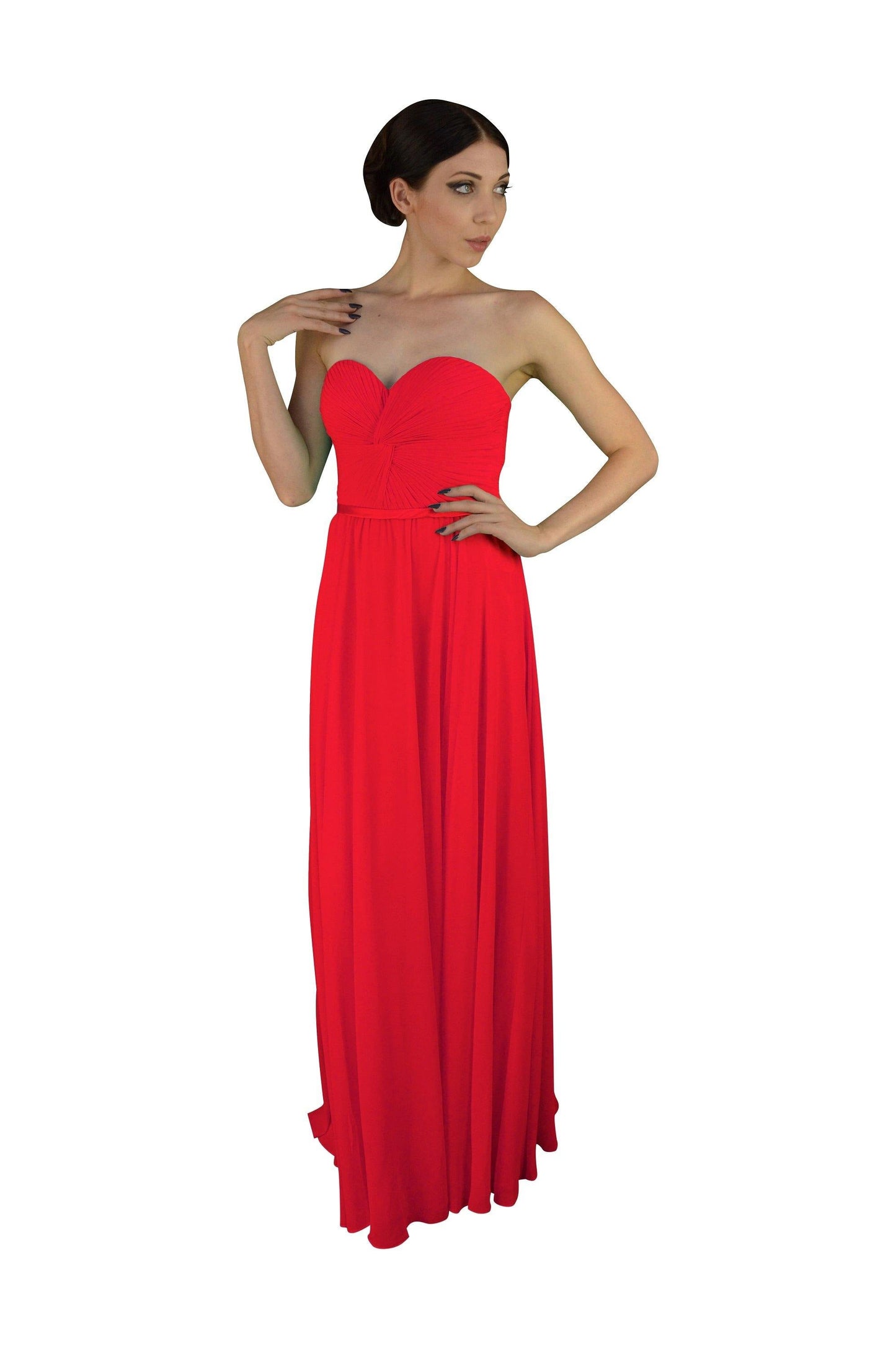 Long Strapless Sweetheart Bridesmaids Prom Dress - The Dress Outlet Cinderella Divine