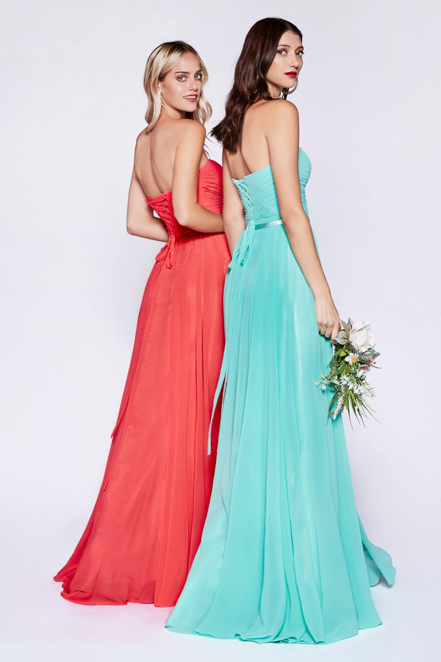 Long Strapless Sweetheart Bridesmaids Prom Dress - The Dress Outlet Cinderella Divine