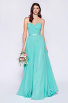 Strapless Chiffon Empire Waist Prom Dress - The Dress Outlet Cinderella Divine