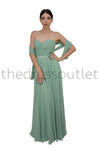 Strapless Chiffon Empire Waist Prom Dress - The Dress Outlet Cinderella Divine