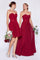 High Low Strapless Chiffon Bridesmaids Prom Dress - The Dress Outlet Cinderella Divine