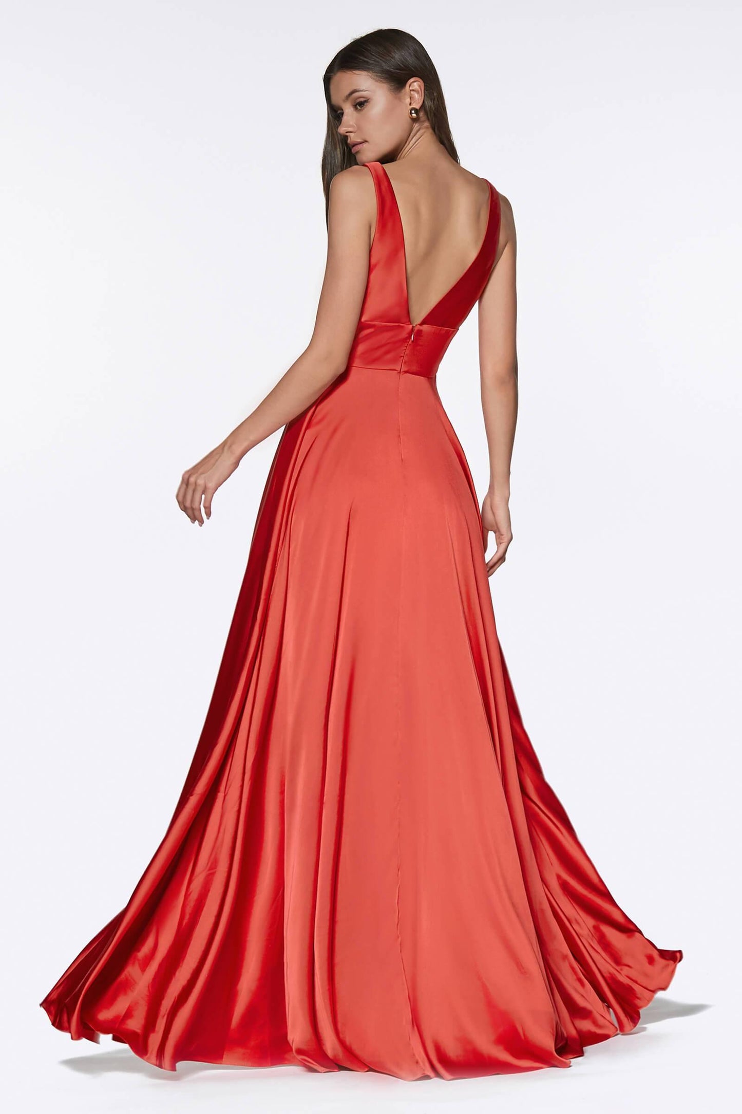 Cinderella Divine CD7469 Long Prom Dress Evening Gown Red