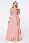 Long Bridesmaids Spaghetti Strap Formal Dress Blush