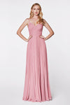 Long Bridesmaids Spaghetti Strap Formal Dress Dusty Rose