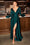 Formal Long Sleeve Dress Evening Gown Emerald