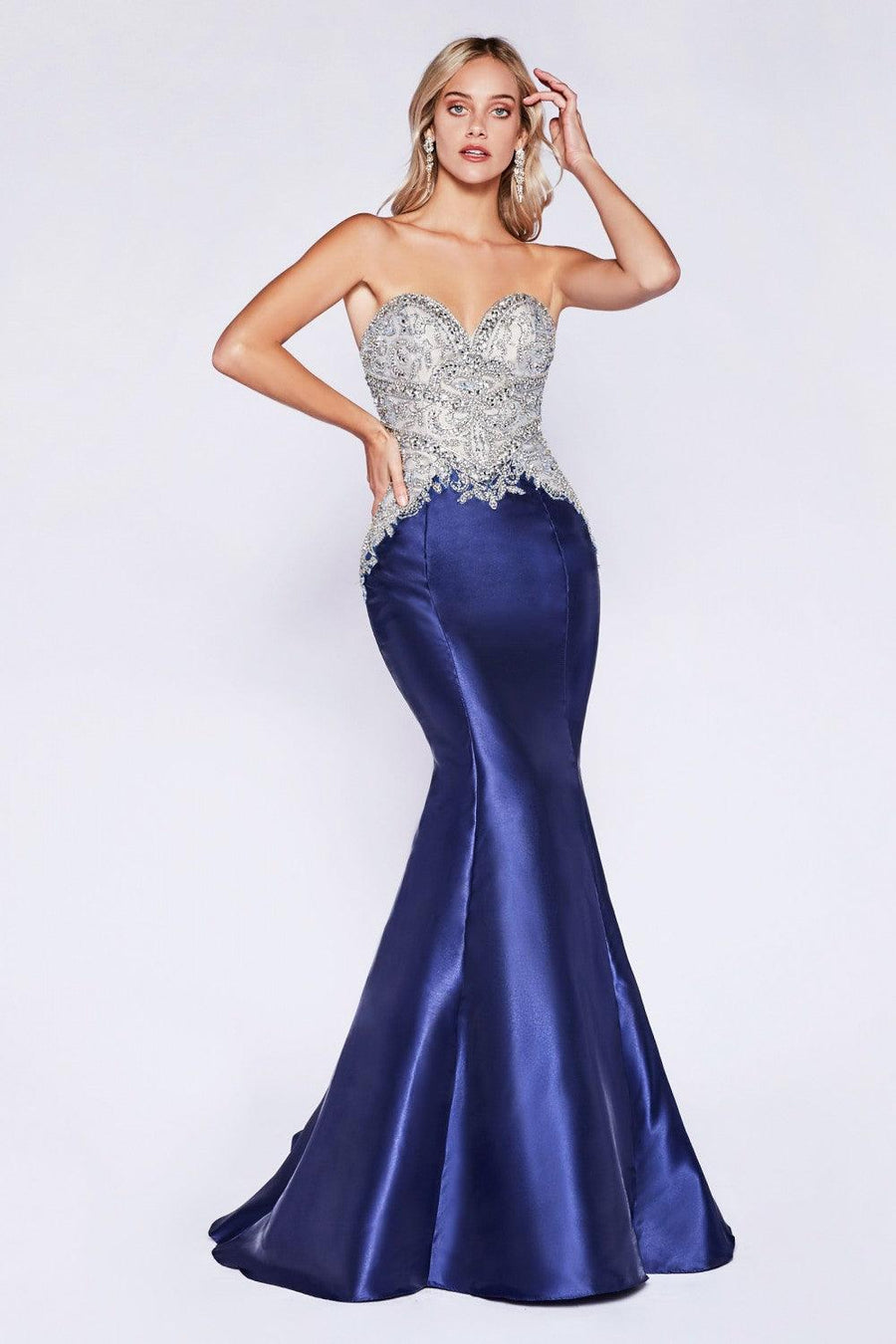 Sexy Strapless Long Prom Dress - The Dress Outlet Cinderella Divine